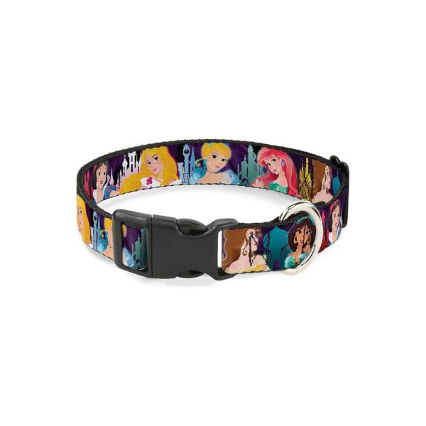 1/2 Inch Wide Polyester Dog Collar with Disney Princess Designs for Small Dogs