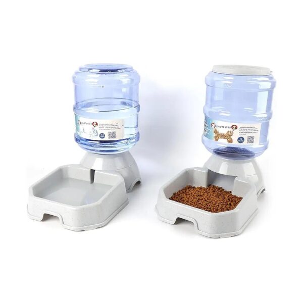 1 Gallon Capacity Automatic Cat and Dog Feeder and Water Dispenser