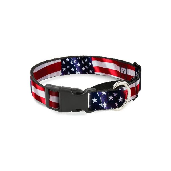 1 Inch Wide American Flag Martingale Dog Collar for Large Dogs