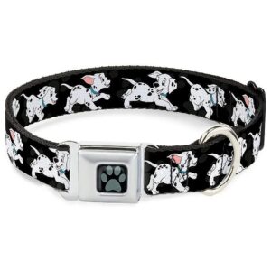 1-Inch Wide Dog Collar Seatbelt Buckle with Multicolor Pattern for Medium-Sized Dogs