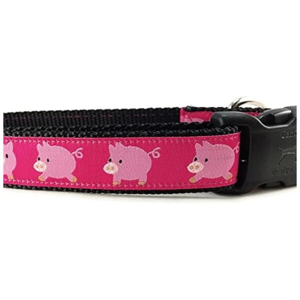 1 Inch Wide Heavy Nylon Dog Collar for Pigs and Sheep with Adjustable Buckle