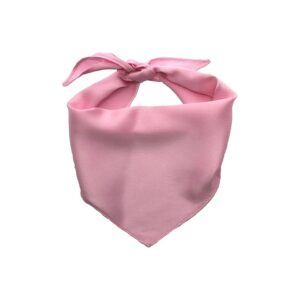 1 Pack Pink Dog Plain Bandana Scarf for Medium to Large Dogs