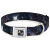 1 Wide Galaxy Collage Dog Collar with Buckle Closure Fits 15-26 Neck Sizes