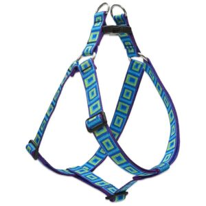 1" Wide Nylon Harness with Sea Glass Pattern for Large Dogs