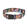 1" Wide Plastic Clip Dog Collar for Large Breeds with Disney Princess Castle Blocks