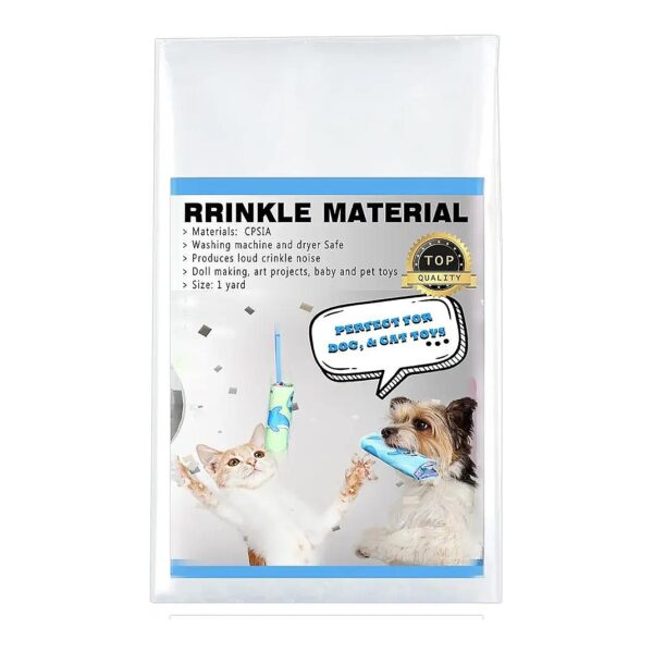 1 Yard Crinkle Paper for Babies and Dogs Noise Making Crinkle Material Plastic Film