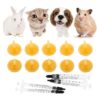 10-Pack Pet Nursing Nipple Replacement Set for Puppies, Kittens, and Small Animals