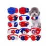 10 Pack Red Blue White Dog Collar Bow Ties 4th of July Independence Day Pet Accessories