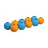 10-Piece Blue and Orange Rubber Ball Dog Toy Set for Fetch Games