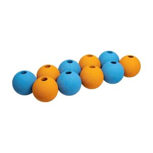 10-Piece Blue and Orange Rubber Ball Dog Toy Set for Fetch Games