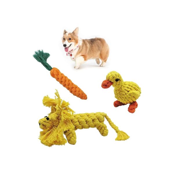 100% Cotton Rope Dog Toys for Healthy Teeth and Happy Pets