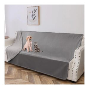 100% Leakproof Washable Pet Throw Blanket for Sofa Grey