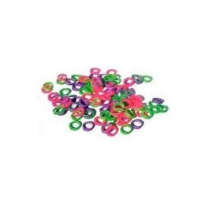 100-Pack Multi-Colored Rubber Bands for Hair and Braces