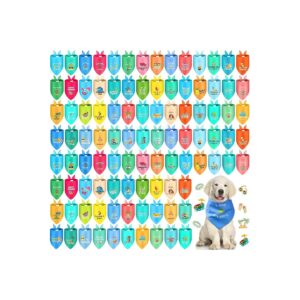 100 Pcs Triangular Pet Scarf Bibs for Washable Puppy Kerchiefs Grooming Supplies