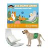 100ct Disposable Dog Booster Pads fit Reusable Diapers, Wraps, and Belly Bands