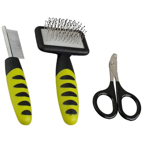 1030209 Care Comb Set with Green and Black Colors for Home Hair Care