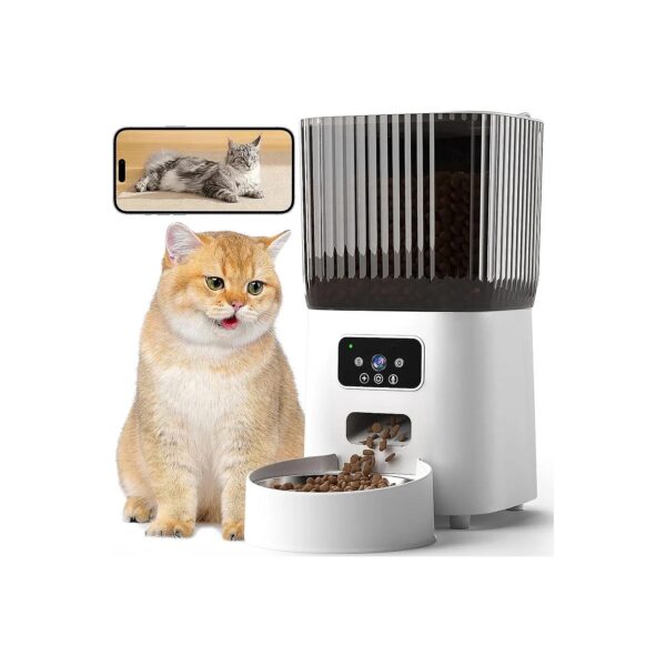 1080P HD Camera Cat Feeder with Night Vision for Remote Pet Monitoring