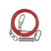 10FT Dog Tie Out Cable with Heavy Duty Clips and Shock Absorbing Spring for Large Dogs