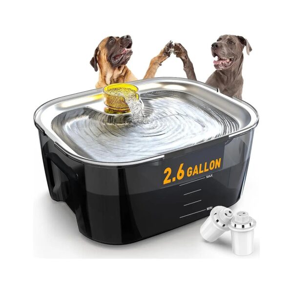 10L Dog Water Fountain for Large Dogs with Quiet Water Pump and Easy Maintenance