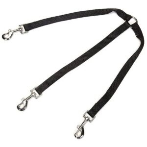 12-Inch Nylon Dog Coupler with Nickel-Plated Swivel Clip