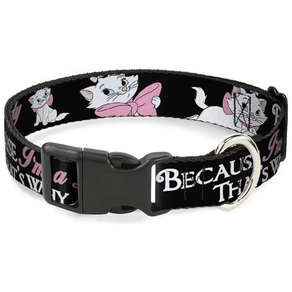 12 Inch Wide Breakaway Cat Collar Aristocats Marie Black Disney Licensed Pet