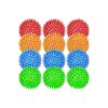 12 Pack Squeaky Dog Toy Balls with Different Colors and Spikey Surfaces