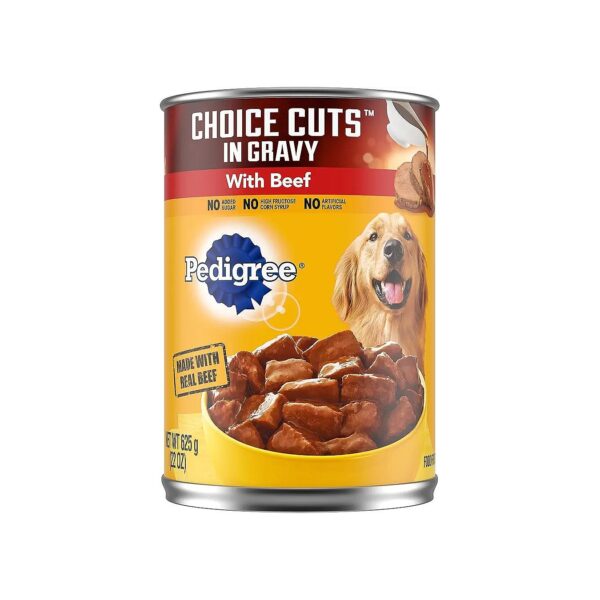 12 Pack of 22 oz Cans of Beef Flavor Gravy Dog Food for Adult Dogs