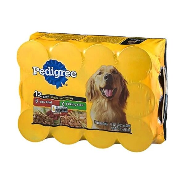 12-Packs of High-Protein Dog Food with Gravy for Healthy Coat and Skin