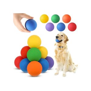 12 Pieces of 4 Inch Rubber Tennis Balls for Fetch Games and Beach Play