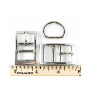 12 Sets of 3/4" Nickel Finish Buckles and Dee Rings for Custom Collars