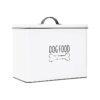 12 lb Rustic Metal Dog Food Storage Bin with Personalization Options for Pet Lovers