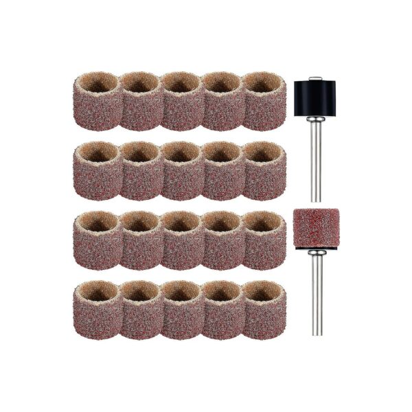 120 Grit Sanding Bands and Coated Pet Nail Grinder Replacement Kit for Pet Nail Grooming