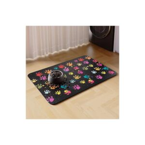 12x19, Pet Feeding and Watering Mat with Anti-Slip Base, for Dog Food and Water Supplies