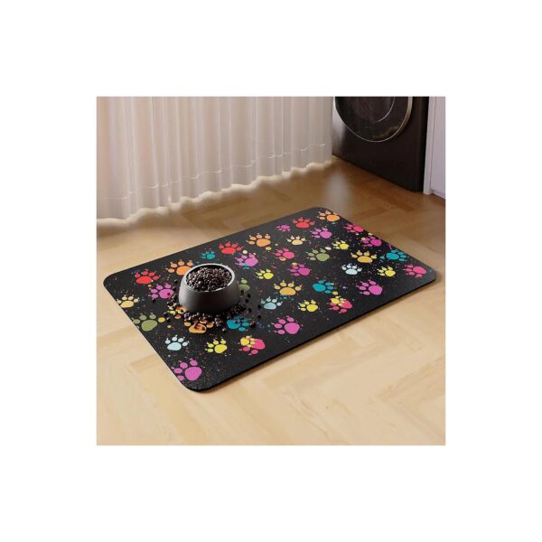 12x19, Pet Feeding and Watering Mat with Anti-Slip Base, for Dog Food and Water Supplies