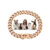 13mm Rose Gold Chain Dog Collar with Secure Snap Buckle for Small to Medium Dogs