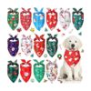 14 Pcs Christmas Dog Pet Scarf Bandana Handkerchief for Dogs Accessories