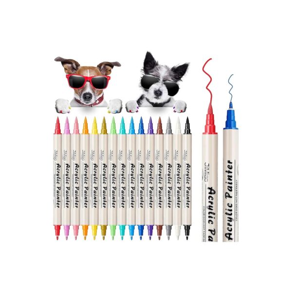 15 Piece Dog Nail Polish Pens Kit for Dog Costume Grooming