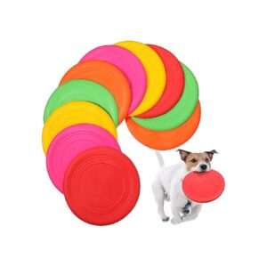 15 Piece Set Silicone Dog Flyer Toys for Small to Medium Dogs