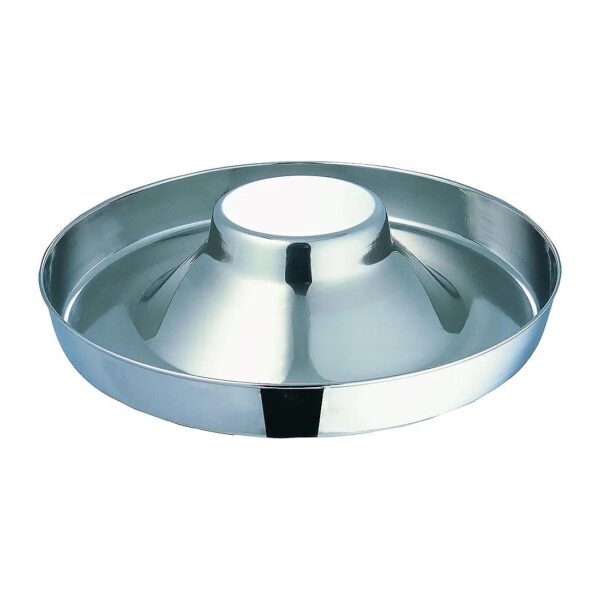 15'' Stainless Steel Puppy Saucer with Raised Center for Efficient Feeding