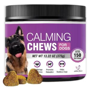 150PCs Dog Calming Treats and Bites with Hemp Oil