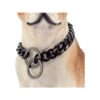 15mm Black Cuban Link Stainless Steel Chain Collar Small Dog Walking Leash Chain