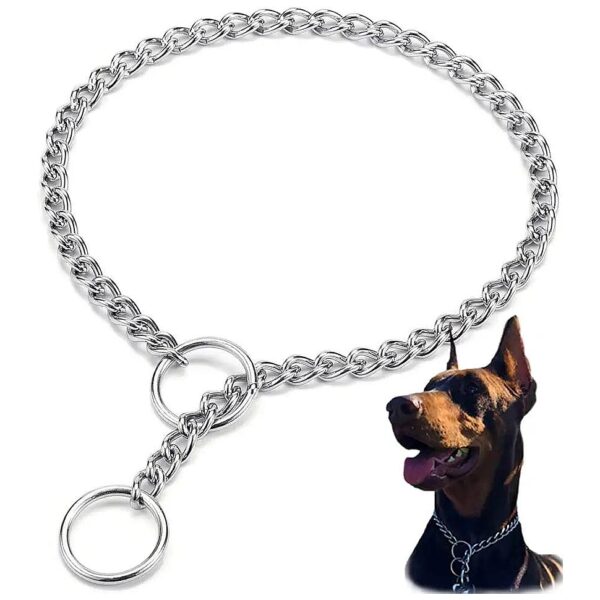 16-Inch Adjustable Chain Slip Collar for Small to Large Dogs Training