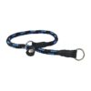 16 Inch Long Nylon Choke Dog Collar with Leather Encased Rings