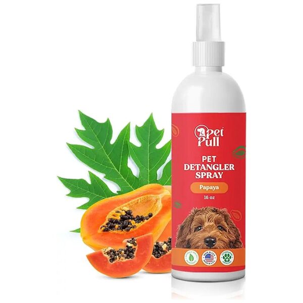 16 Oz Papaya Scented Dog Detangler Spray for Grooming Kit