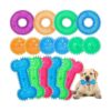 16 Pieces Squeaky Dog Teething Toys Set for Puppy Training and Play