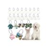 16 Pieces Sublimation Blank Paw Shape Dog Tags with Key Ring for Customizing Pet ID Tags