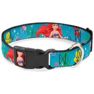 17 Neck Poly Plastic Dog Collar with Ariel Sebastian Flounder Print