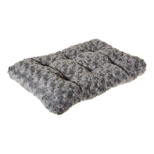 17x11 Inch Charcoal Grey Ombre Swirl Dog Bed with Polyester Fiber Filling