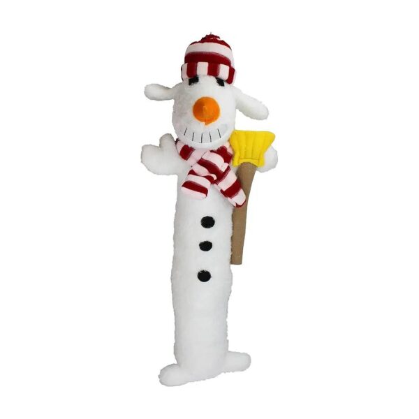 18 Inch Squeaky Snowman Loofa Dog Toy for Dogs of All Sizes