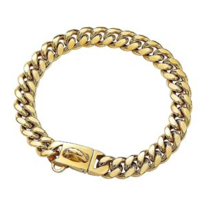 18 Long Gold Chain Cuban Link Dog Collar for Small Medium Dogs